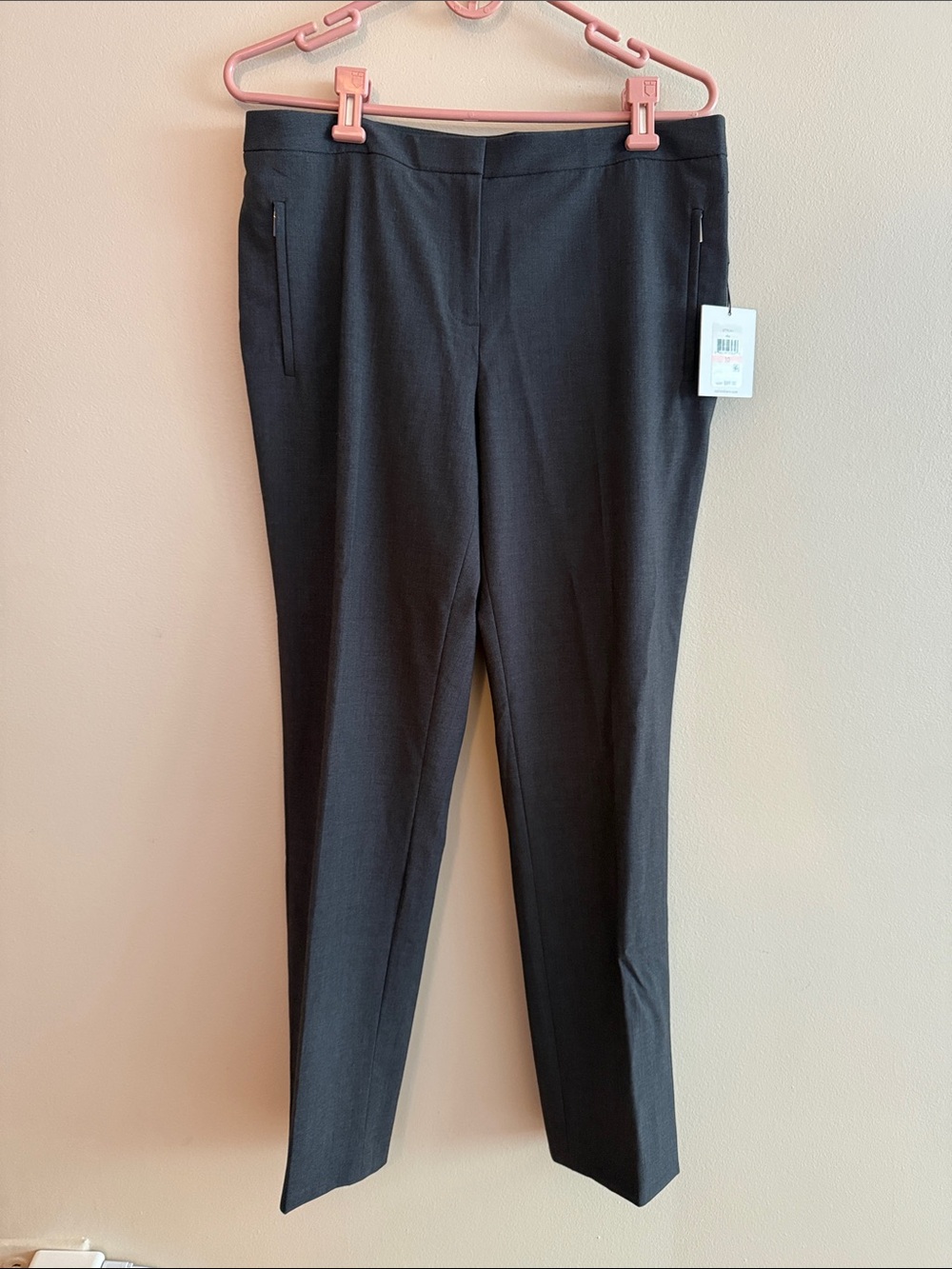 Calvin Klein Women's Charcoal Ankle-Length Dress Pants NWT Size 10